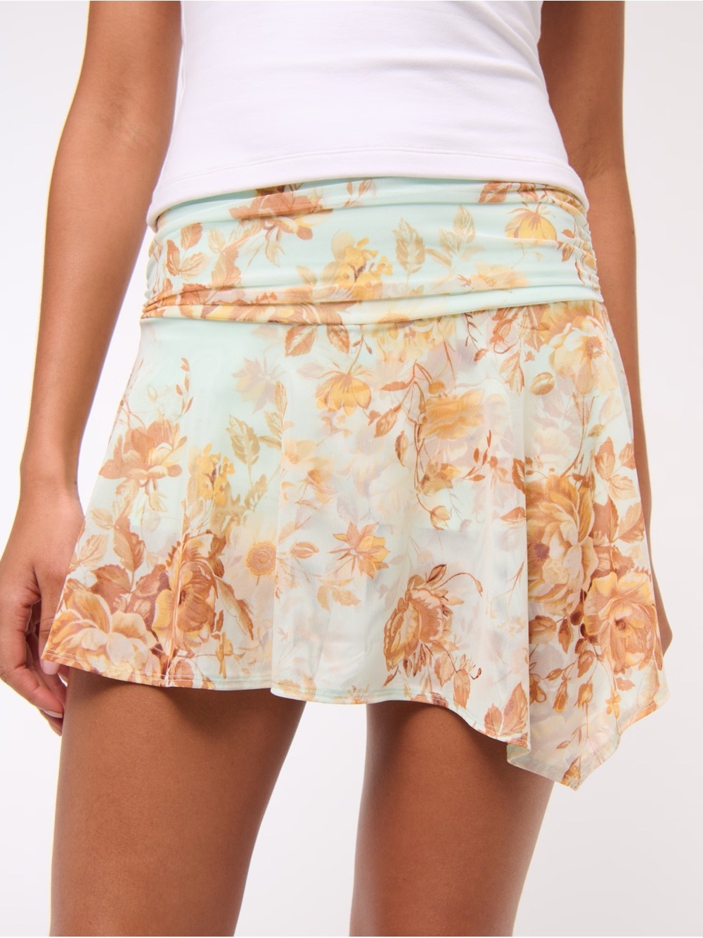 NWT Abercrombie & Fitch Floral Asymmetrical Skirt